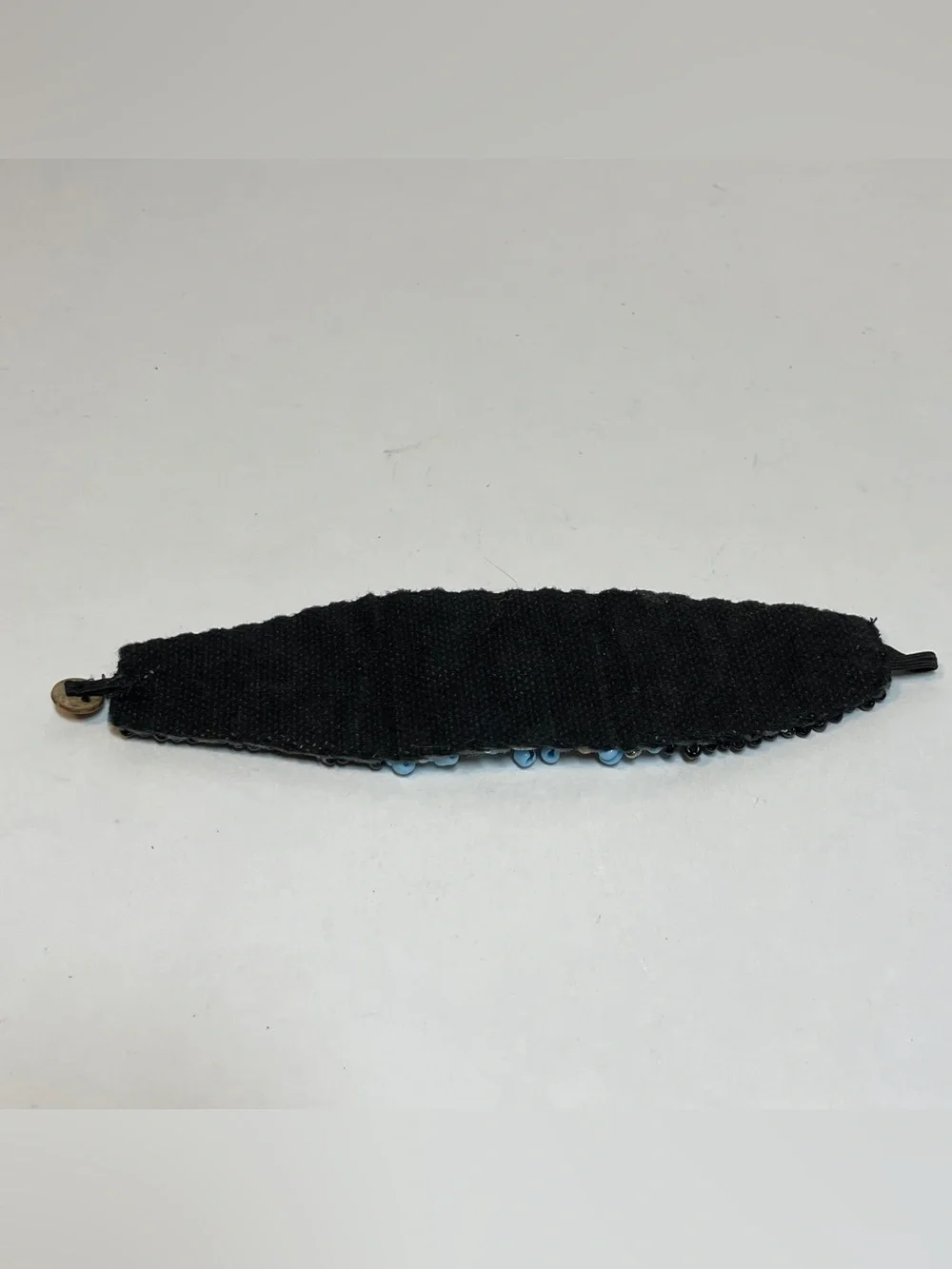 Handmade Seed Bead Beaded Cuff Bracelet Boho Style, Black, Teal, Copper Tones